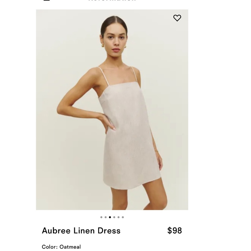 Reformation Aubree Linen Dress